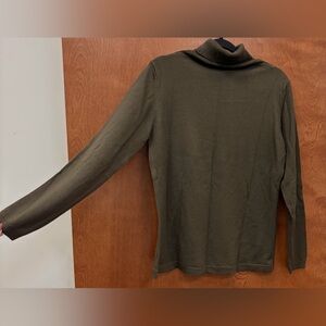 Vintage Centro Basic Made In Italy Wool Blend Brown Turtleneck Sweater SZ Large